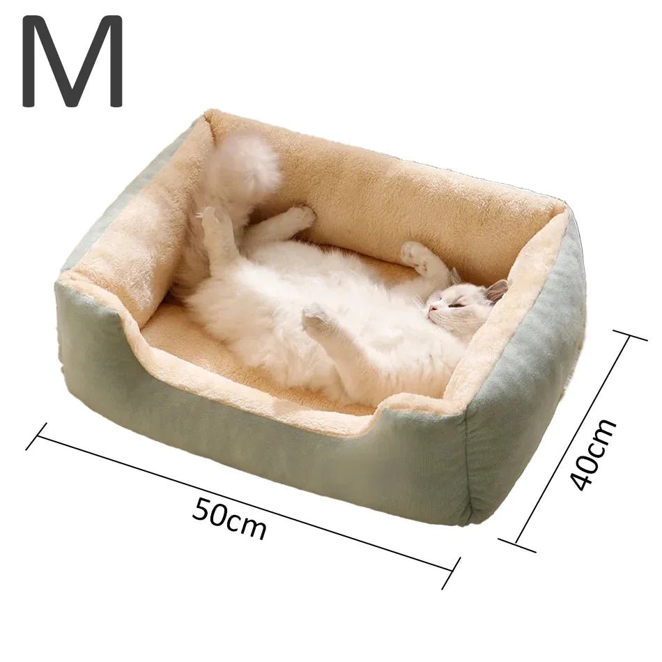 Cama de pelúcia para gatos e cães pequenos – macia, aconchegante e perfeita para aconchegar