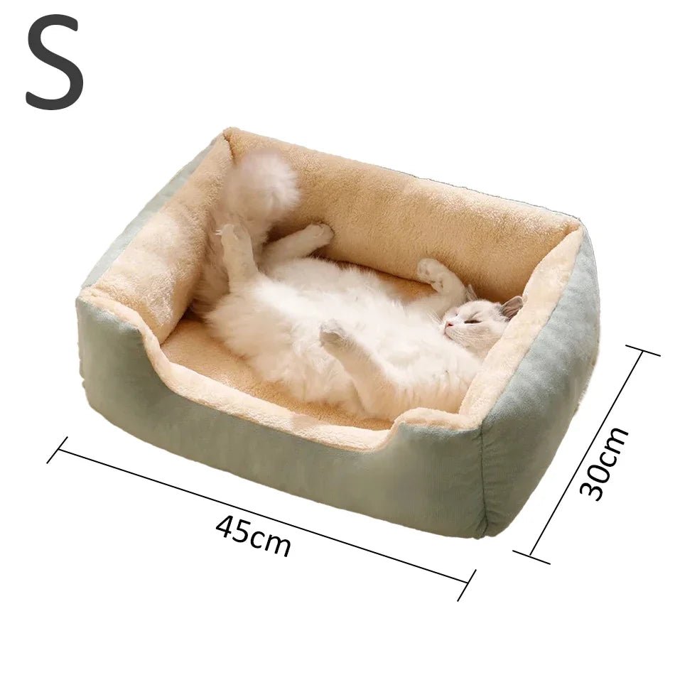 Cama de pelúcia para gatos e cães pequenos – macia, aconchegante e perfeita para aconchegar