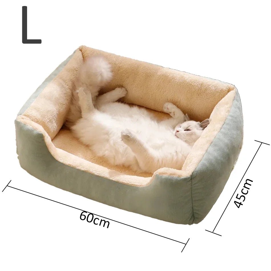 Cama de pelúcia para gatos e cães pequenos – macia, aconchegante e perfeita para aconchegar