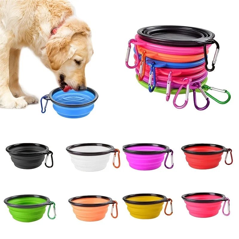 Tigela Portátil de Água e Ração para Pets