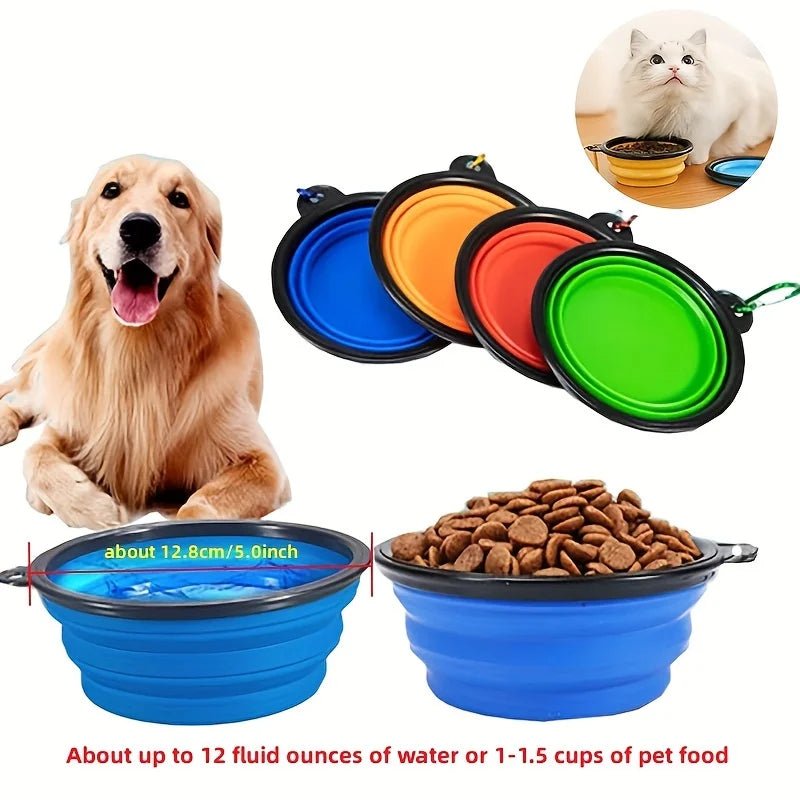 Tigela Portátil de Água e Ração para Pets