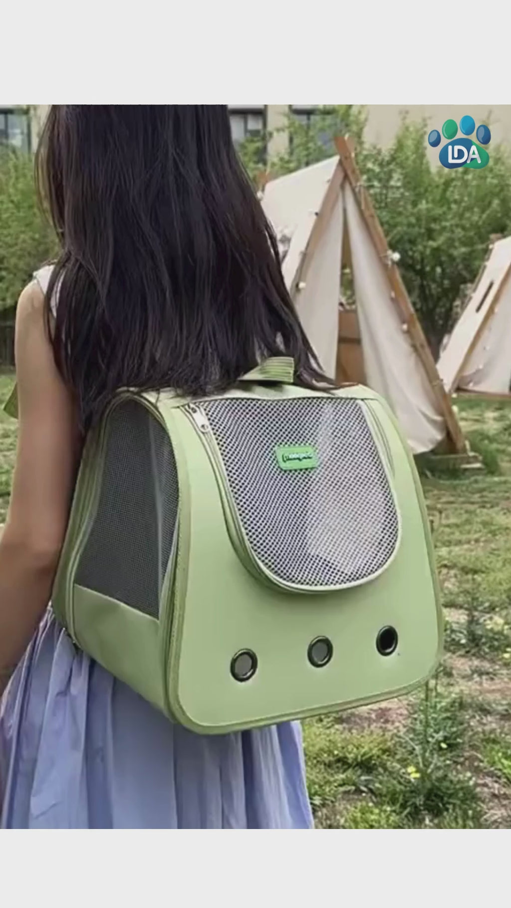 Mochila Pet 270° Panorâmica – Nylon 35×26×30 cm