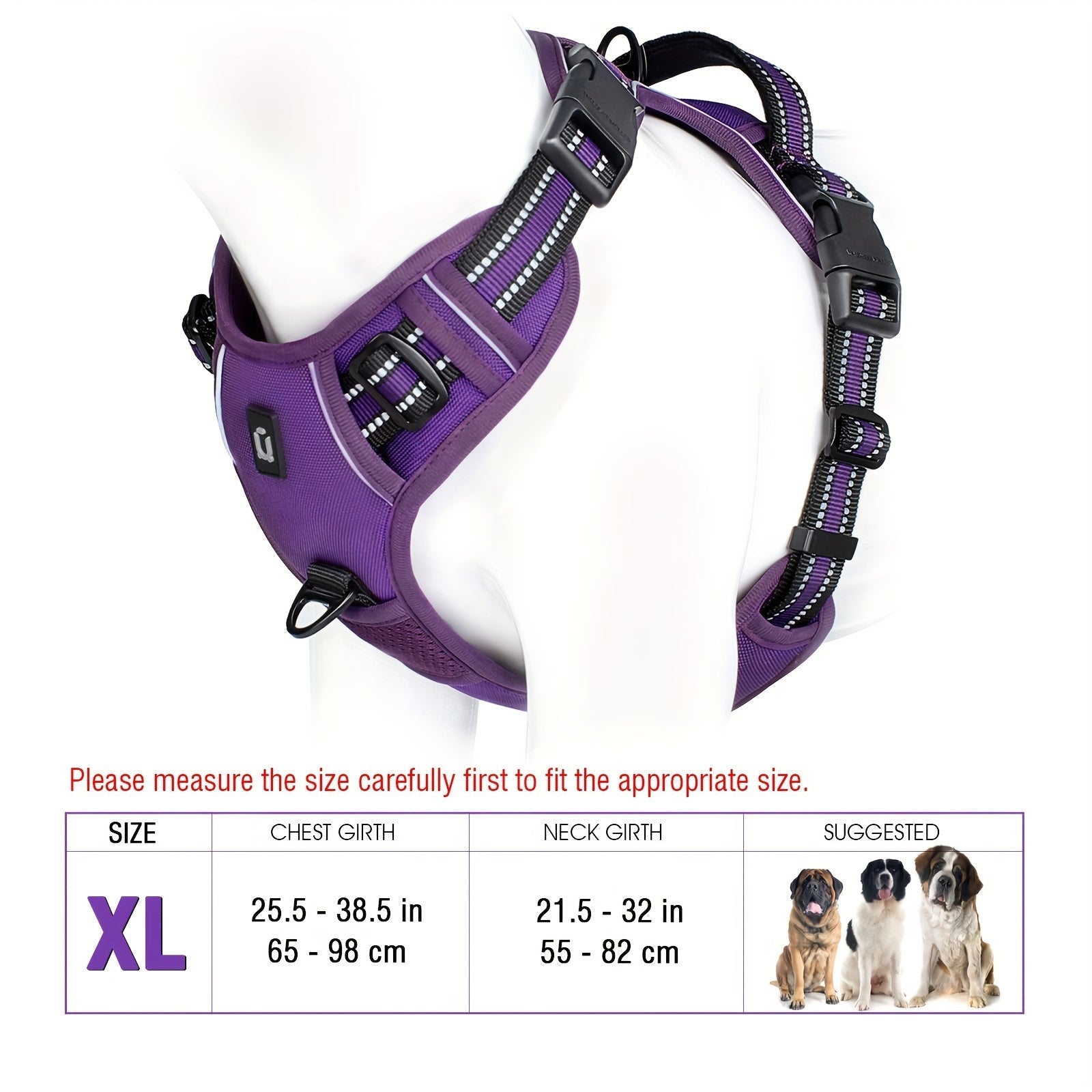 Segurança em primeiro lugar! Peitoral refletivo anti-puxão para cães