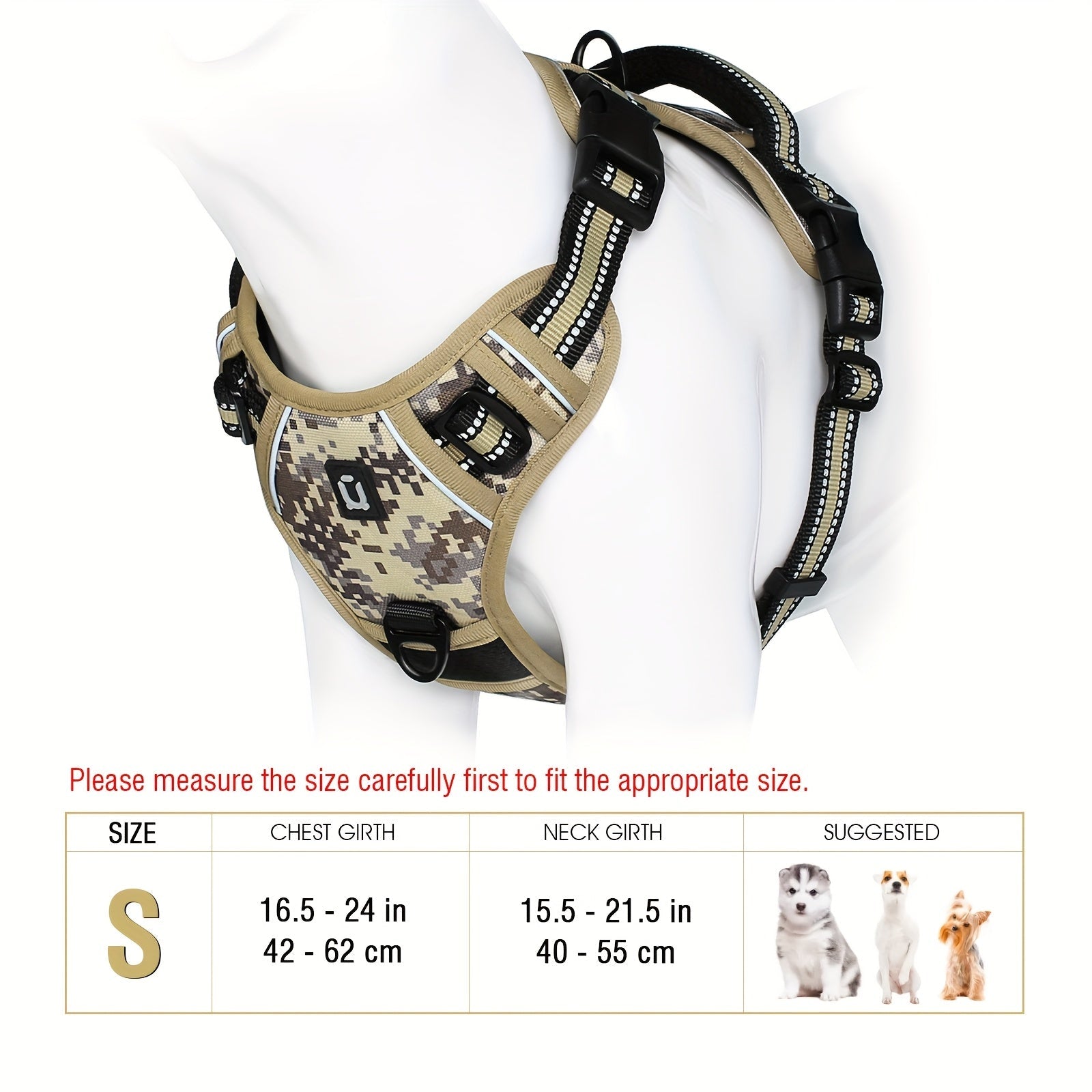 Segurança em primeiro lugar! Peitoral refletivo anti-puxão para cães