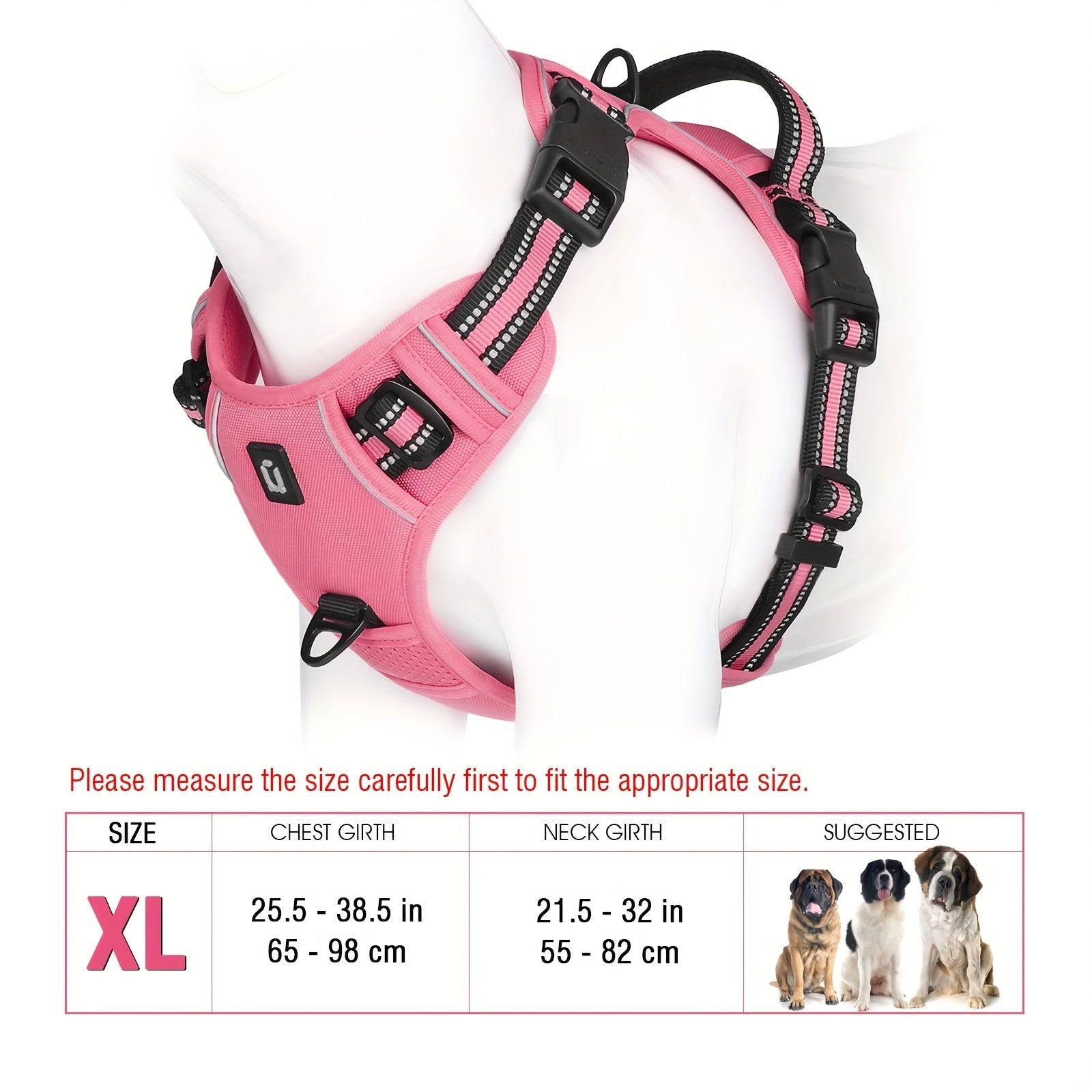 Segurança em primeiro lugar! Peitoral refletivo anti-puxão para cães