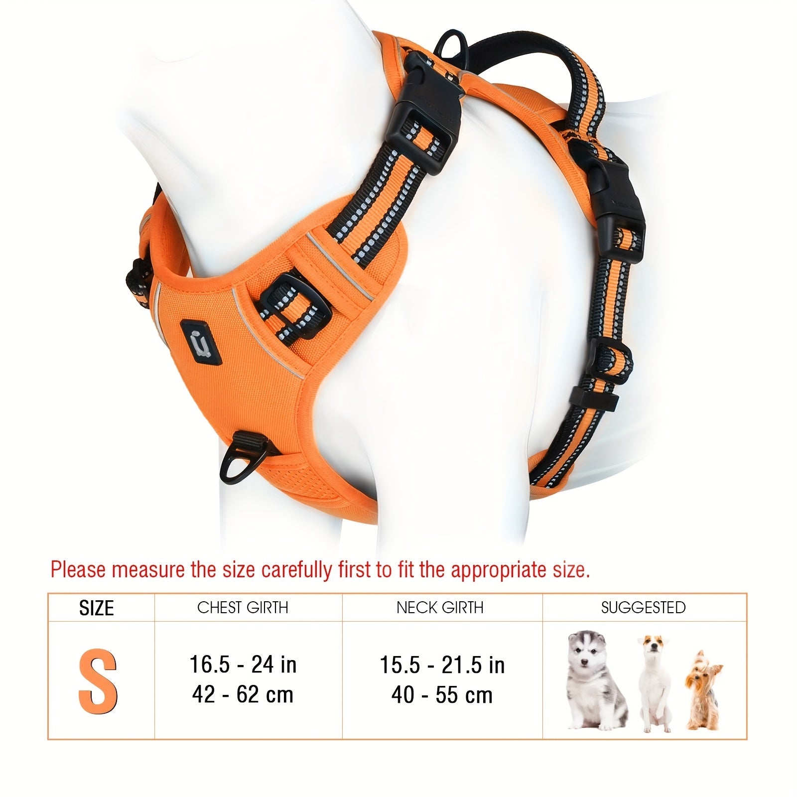 Segurança em primeiro lugar! Peitoral refletivo anti-puxão para cães