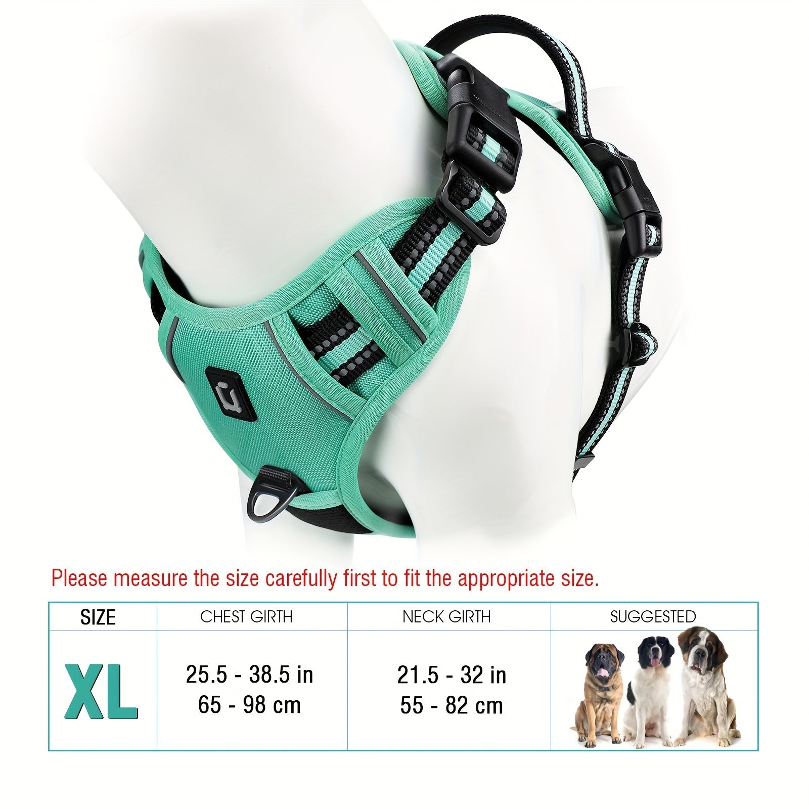 Segurança em primeiro lugar! Peitoral refletivo anti-puxão para cães