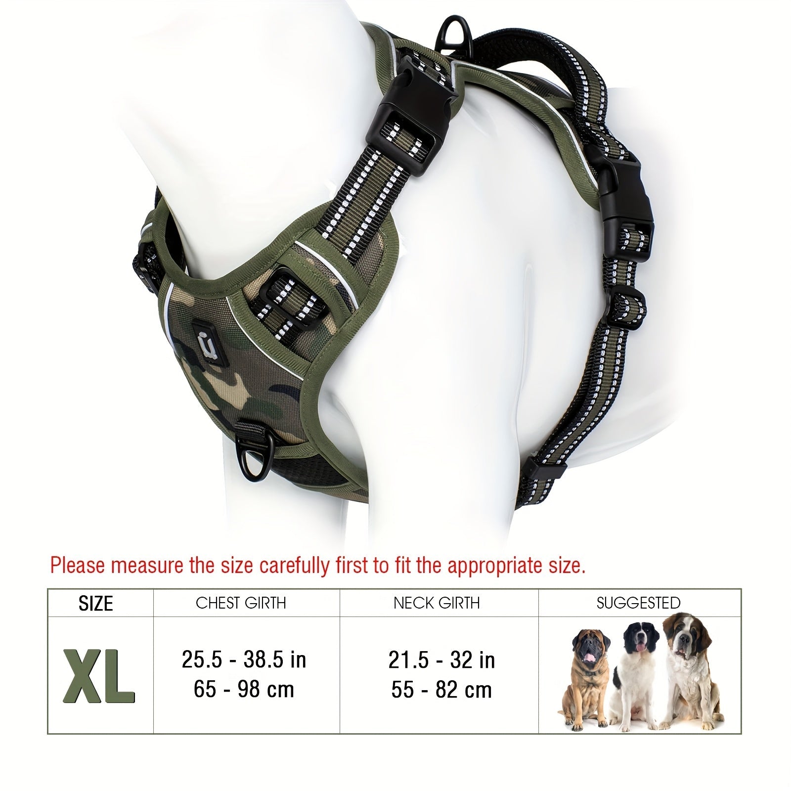 Segurança em primeiro lugar! Peitoral refletivo anti-puxão para cães