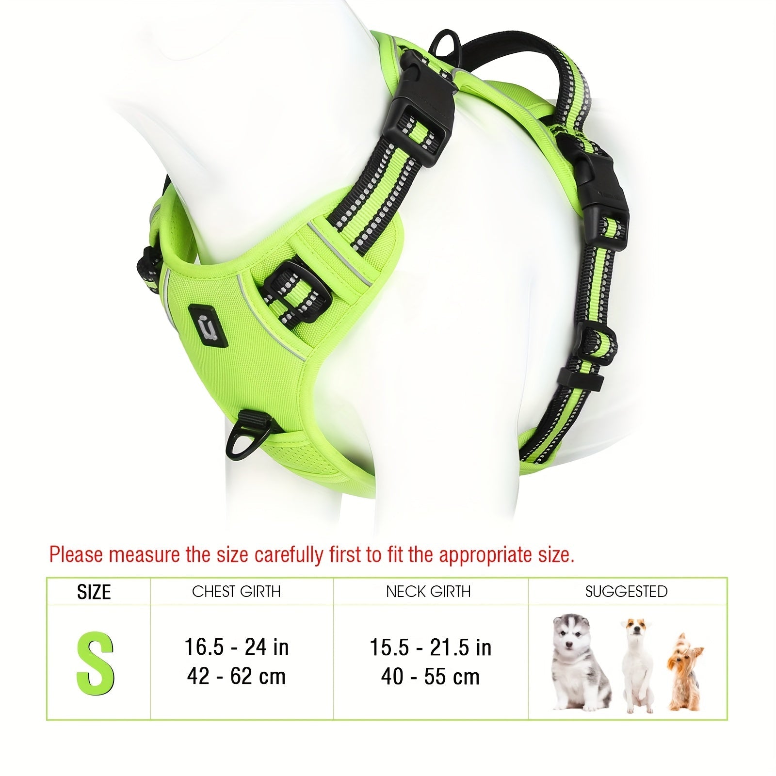 Segurança em primeiro lugar! Peitoral refletivo anti-puxão para cães