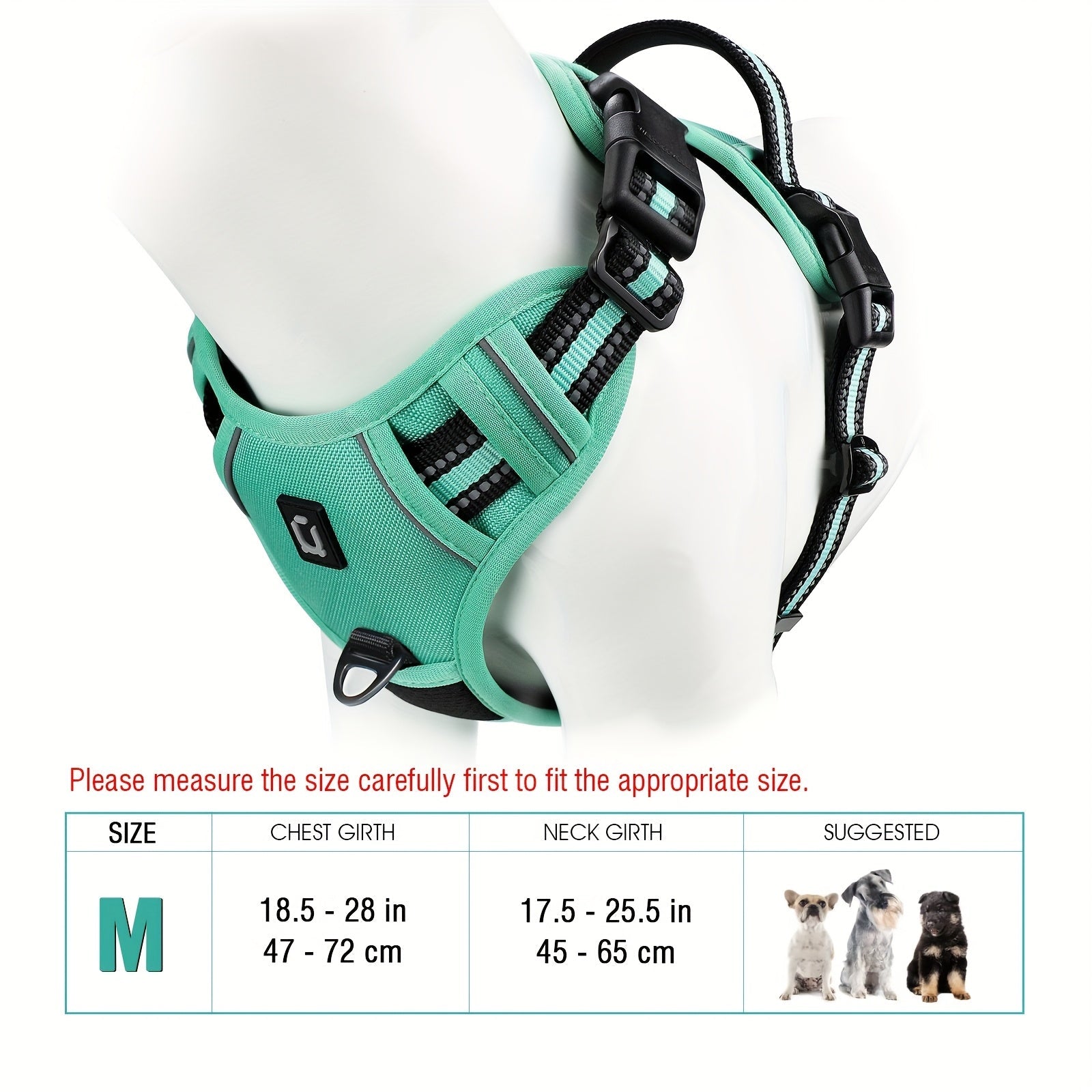 Segurança em primeiro lugar! Peitoral refletivo anti-puxão para cães