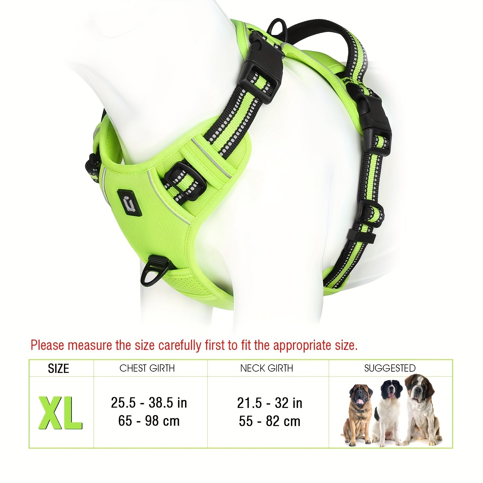 Segurança em primeiro lugar! Peitoral refletivo anti-puxão para cães
