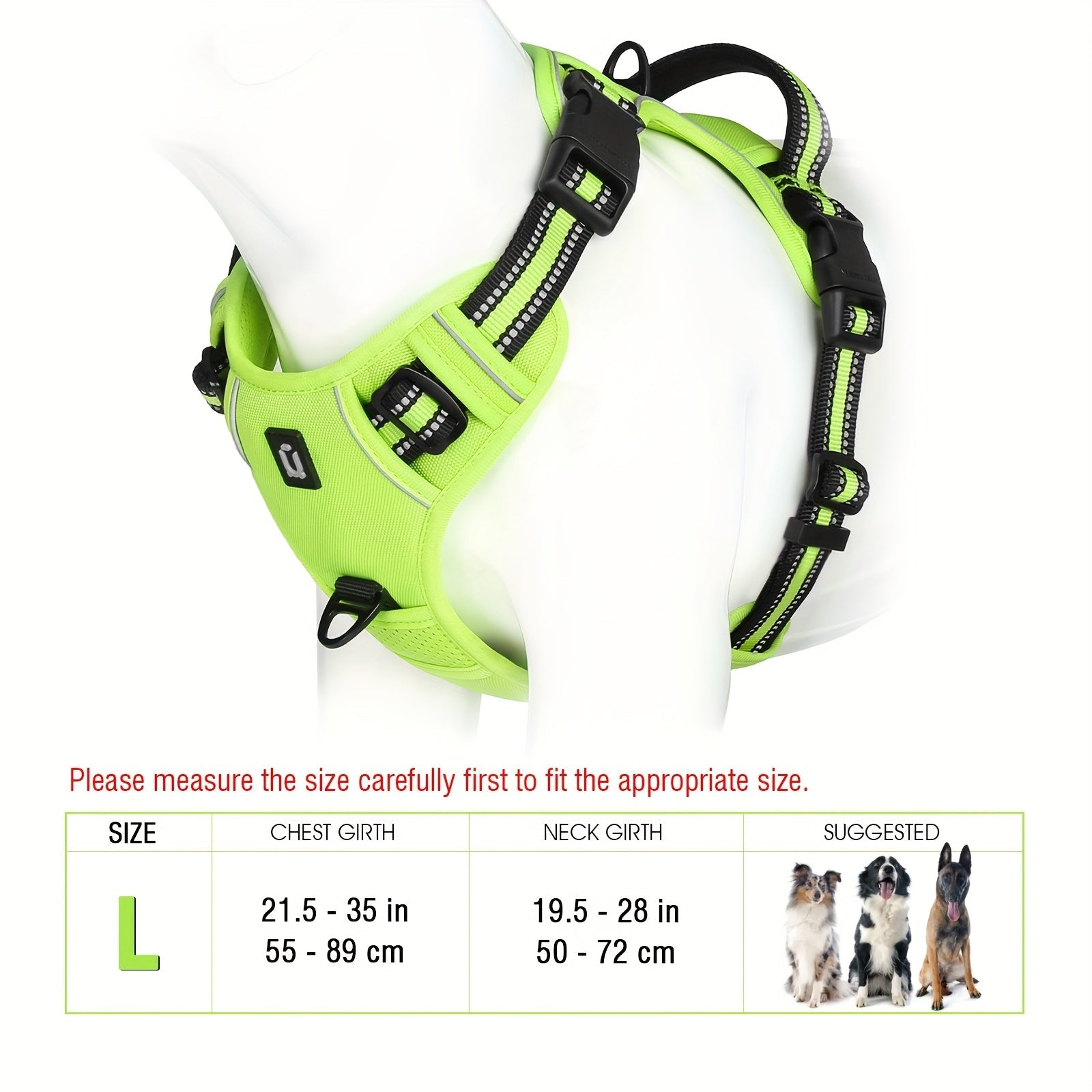 Segurança em primeiro lugar! Peitoral refletivo anti-puxão para cães