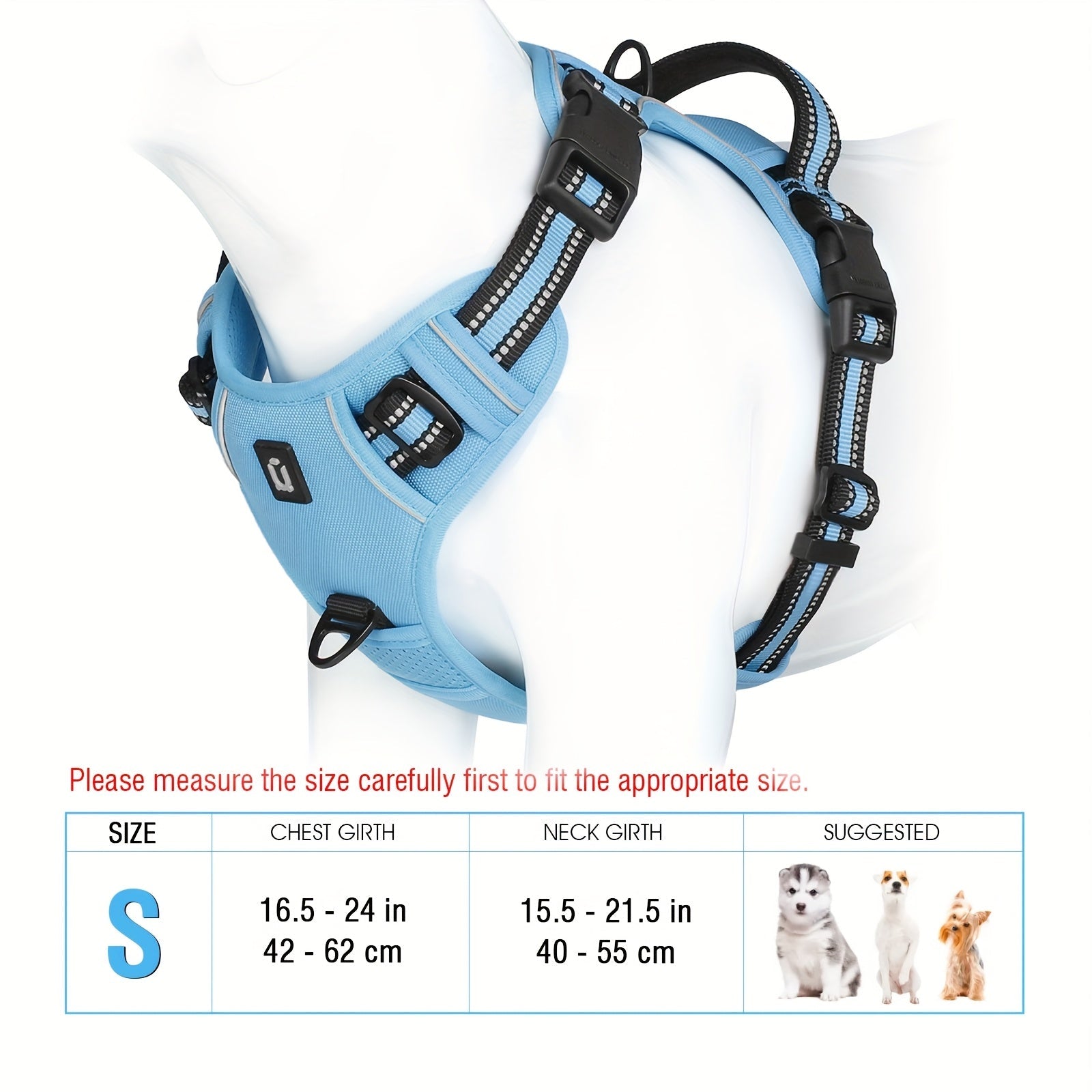 Segurança em primeiro lugar! Peitoral refletivo anti-puxão para cães