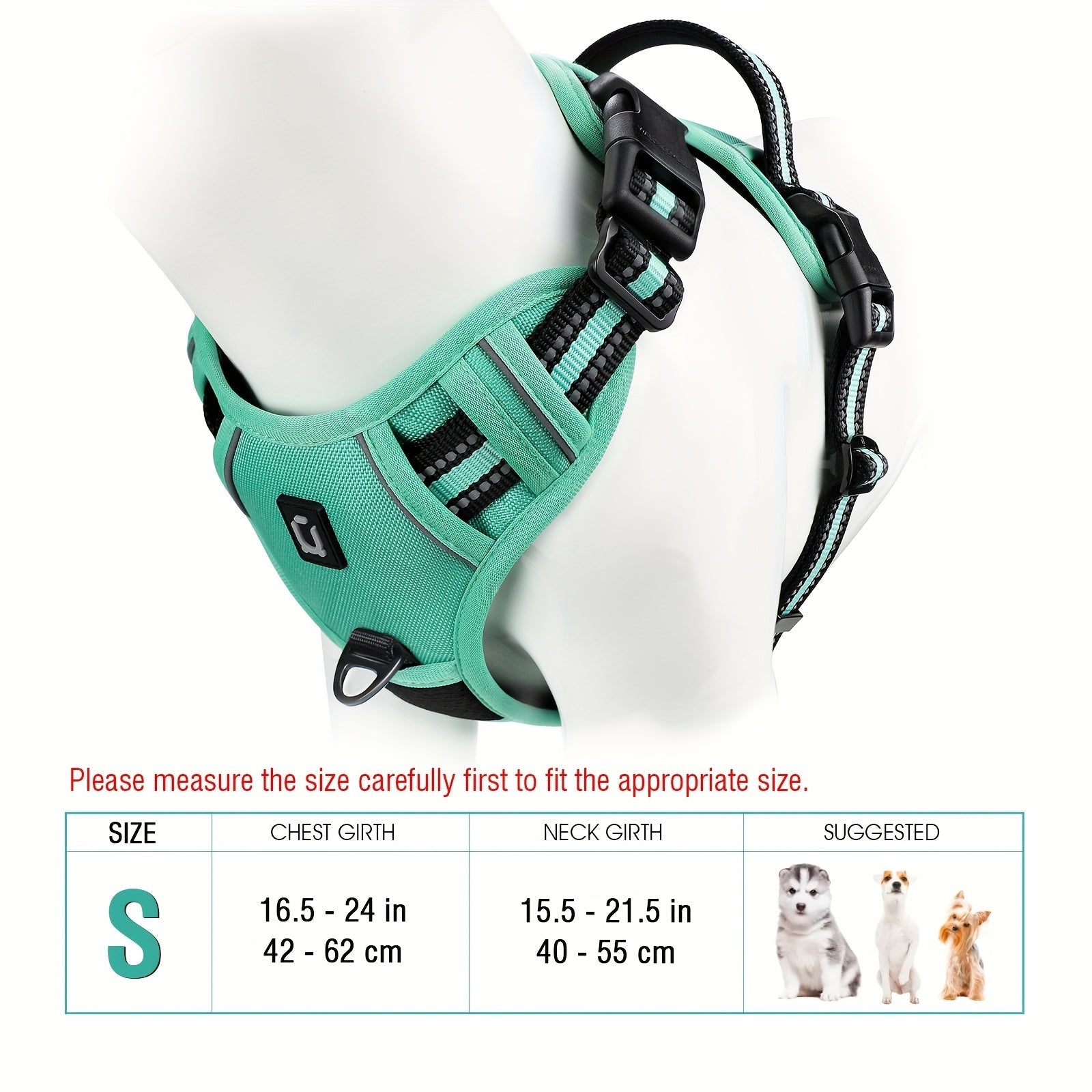 Segurança em primeiro lugar! Peitoral refletivo anti-puxão para cães