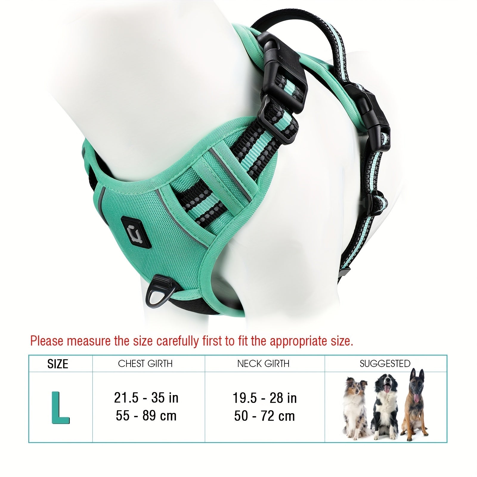 Segurança em primeiro lugar! Peitoral refletivo anti-puxão para cães