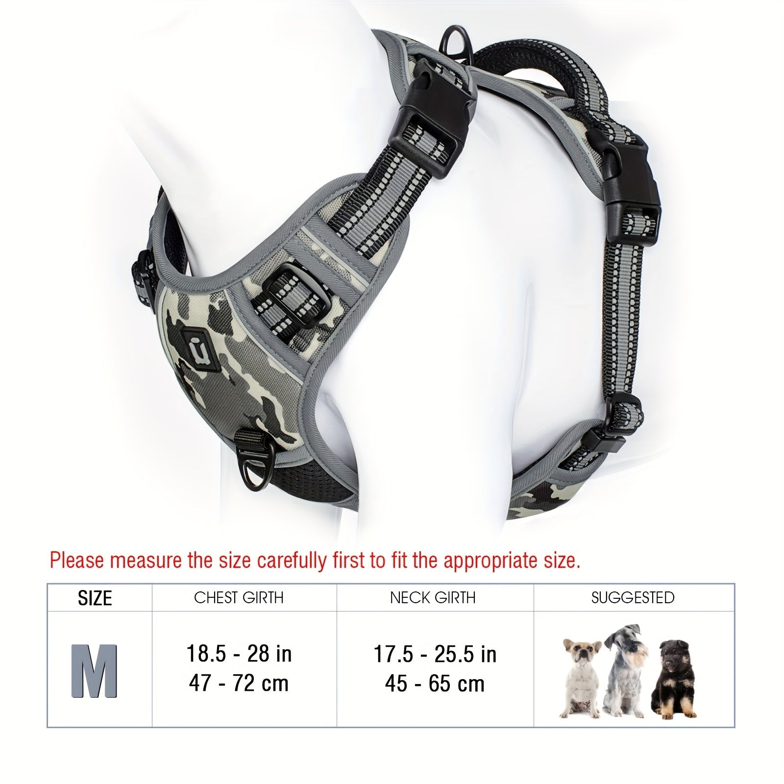 Segurança em primeiro lugar! Peitoral refletivo anti-puxão para cães