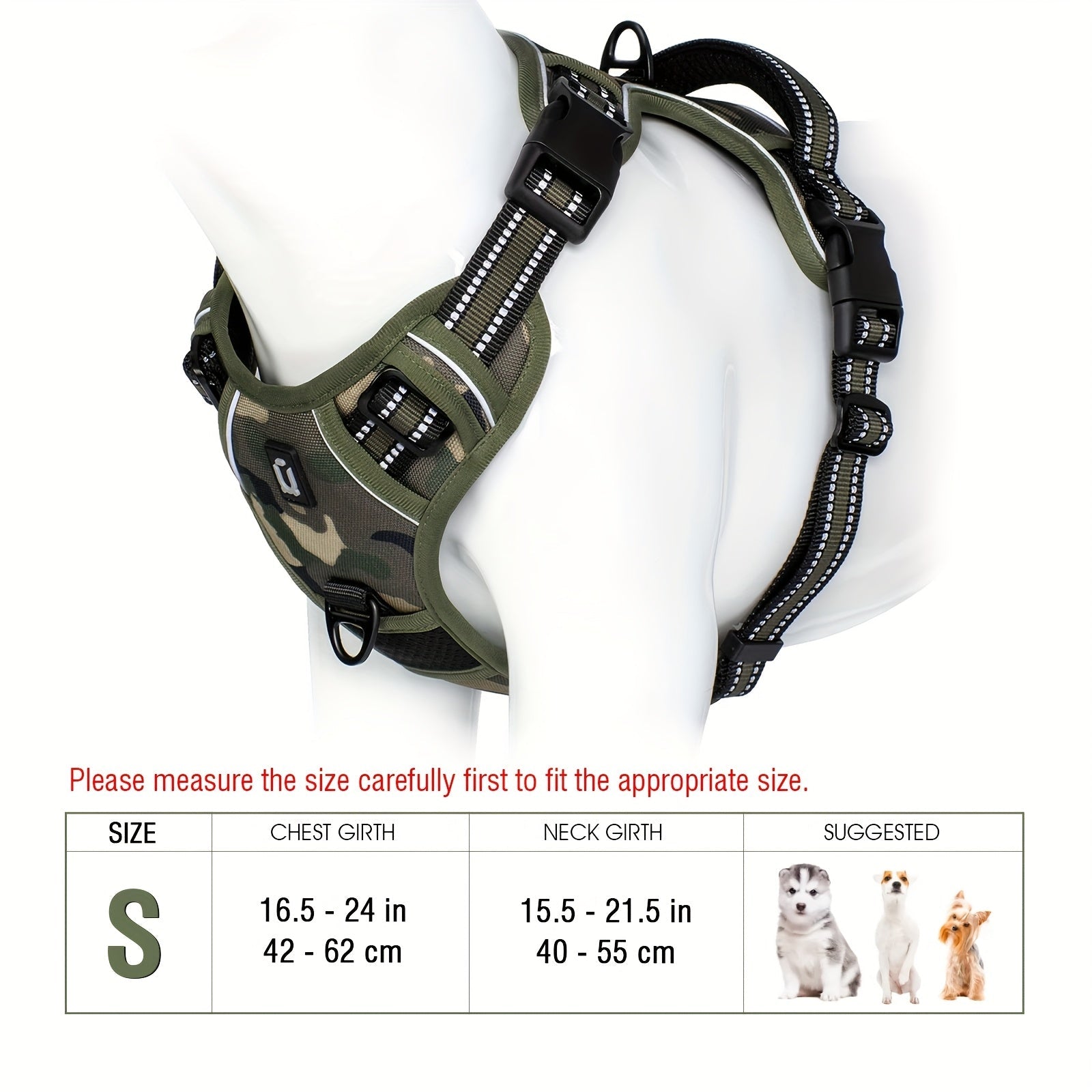 Segurança em primeiro lugar! Peitoral refletivo anti-puxão para cães