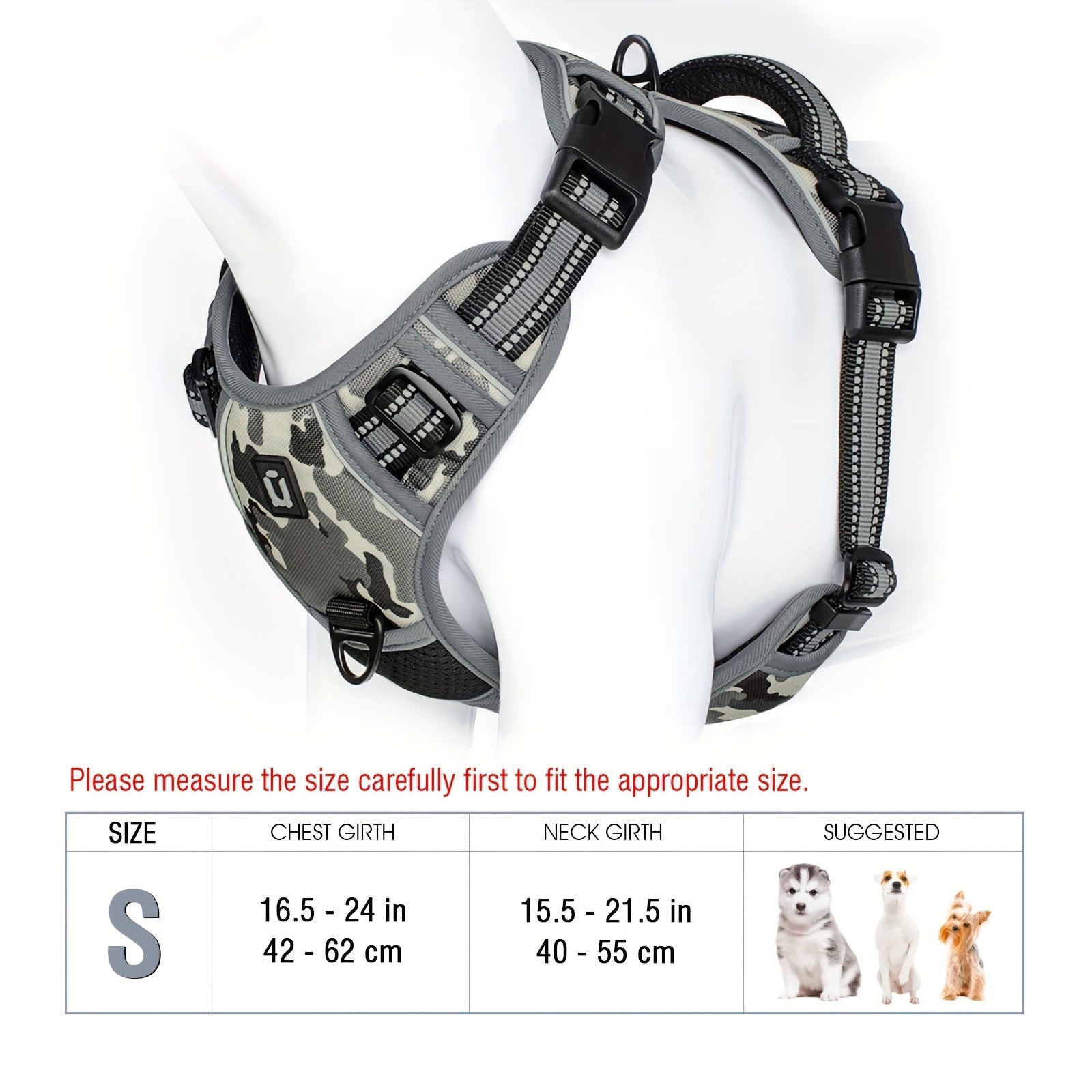 Segurança em primeiro lugar! Peitoral refletivo anti-puxão para cães