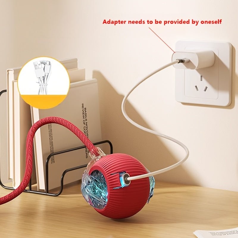 Bola de brinquedo autorolante com luzes LED