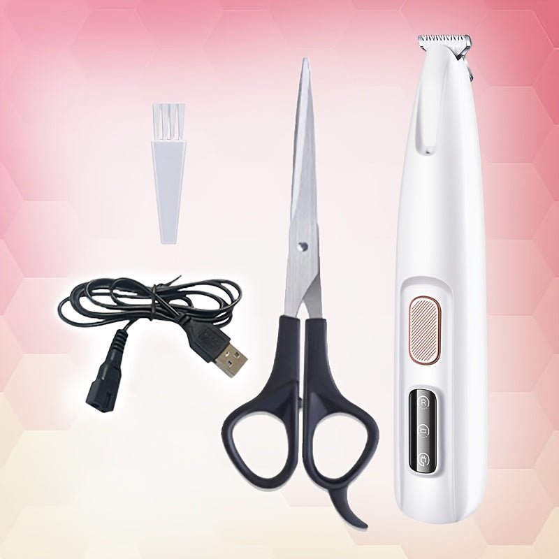 Máquina de tosa silenciosa para animais de estimação – sem fio, recarregável via USB e fácil para aparar pelos em casa!