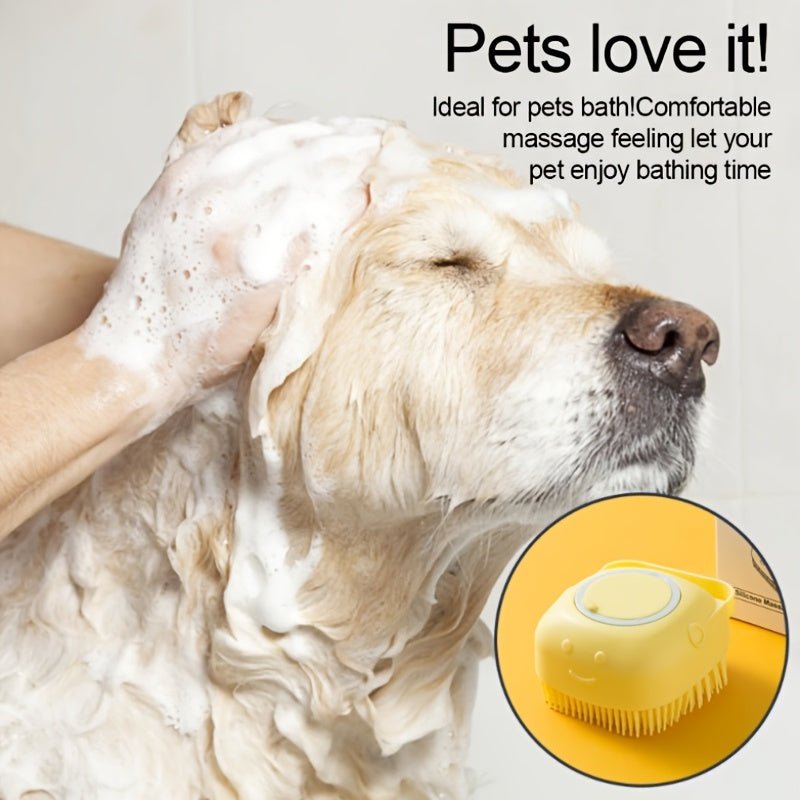 Escova de Silicone para Banho de Cachorro e Gato