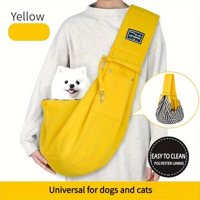 Transportadora Sling Macia para Animais de Estimação – Viagem Aconchegante e com as Mãos Livres para Cães e Gatos Pequenos!