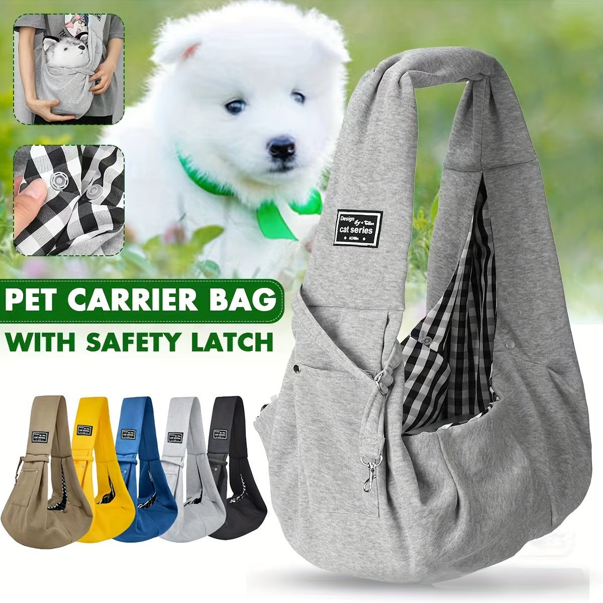 Transportadora Sling Macia para Animais de Estimação – Viagem Aconchegante e com as Mãos Livres para Cães e Gatos Pequenos!