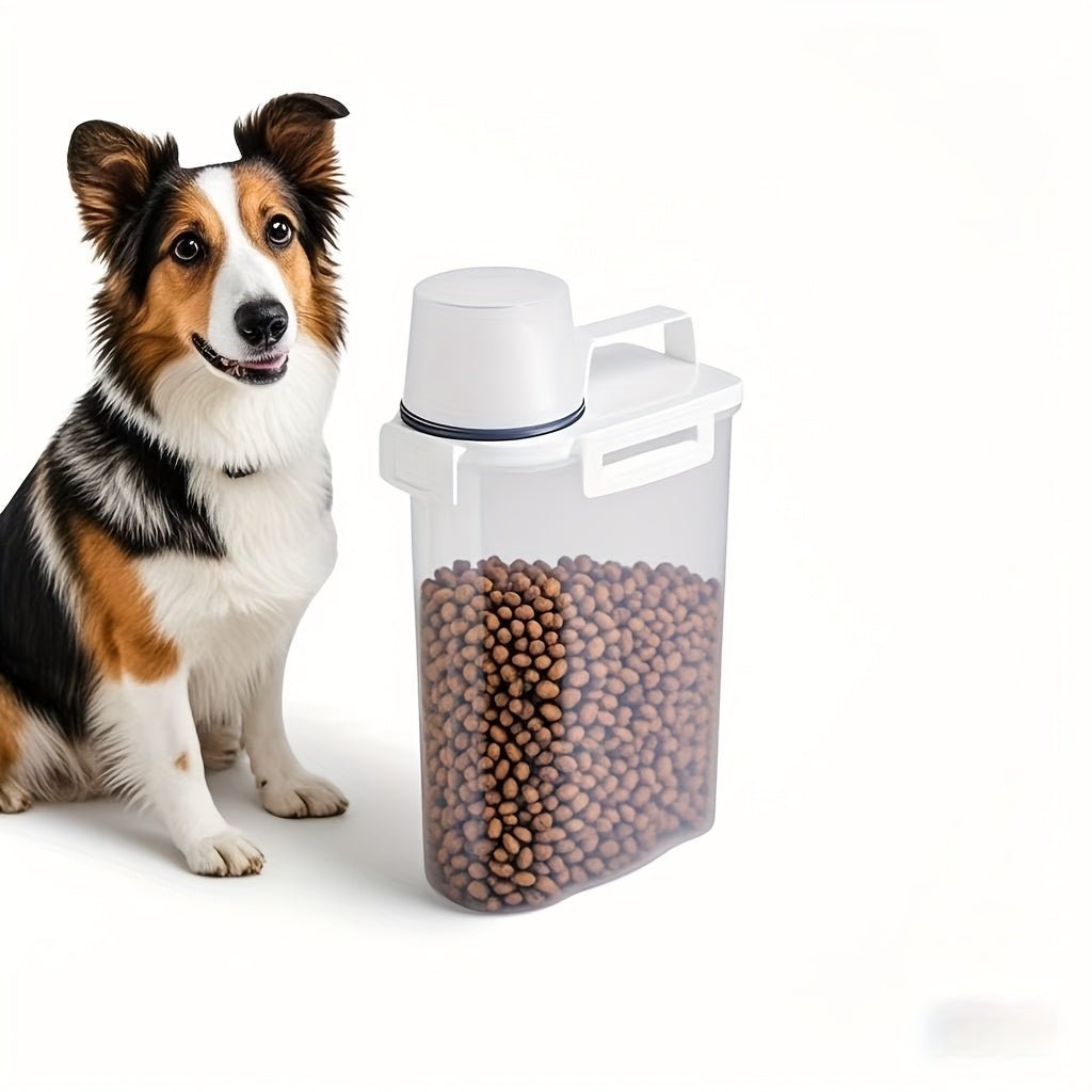 Recipiente transparente para alimentos secos, design fácil de despejar, adequada para alimentação precisa