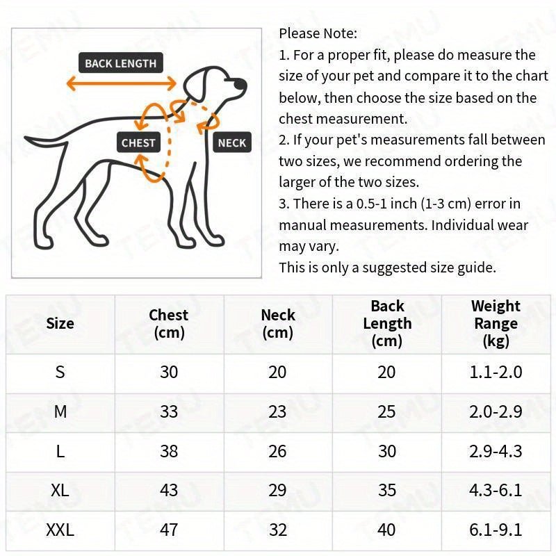 Capa de Chuva para Cachorro Pequeno e Médio