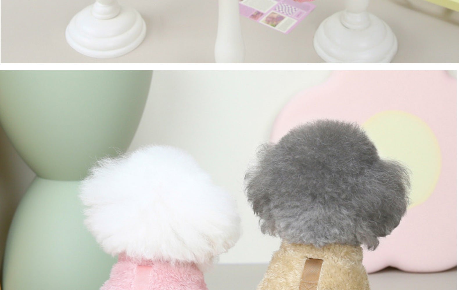 Suéter de lã para petz – macio, quente e pronto para coleira para cães e gatos pequenos