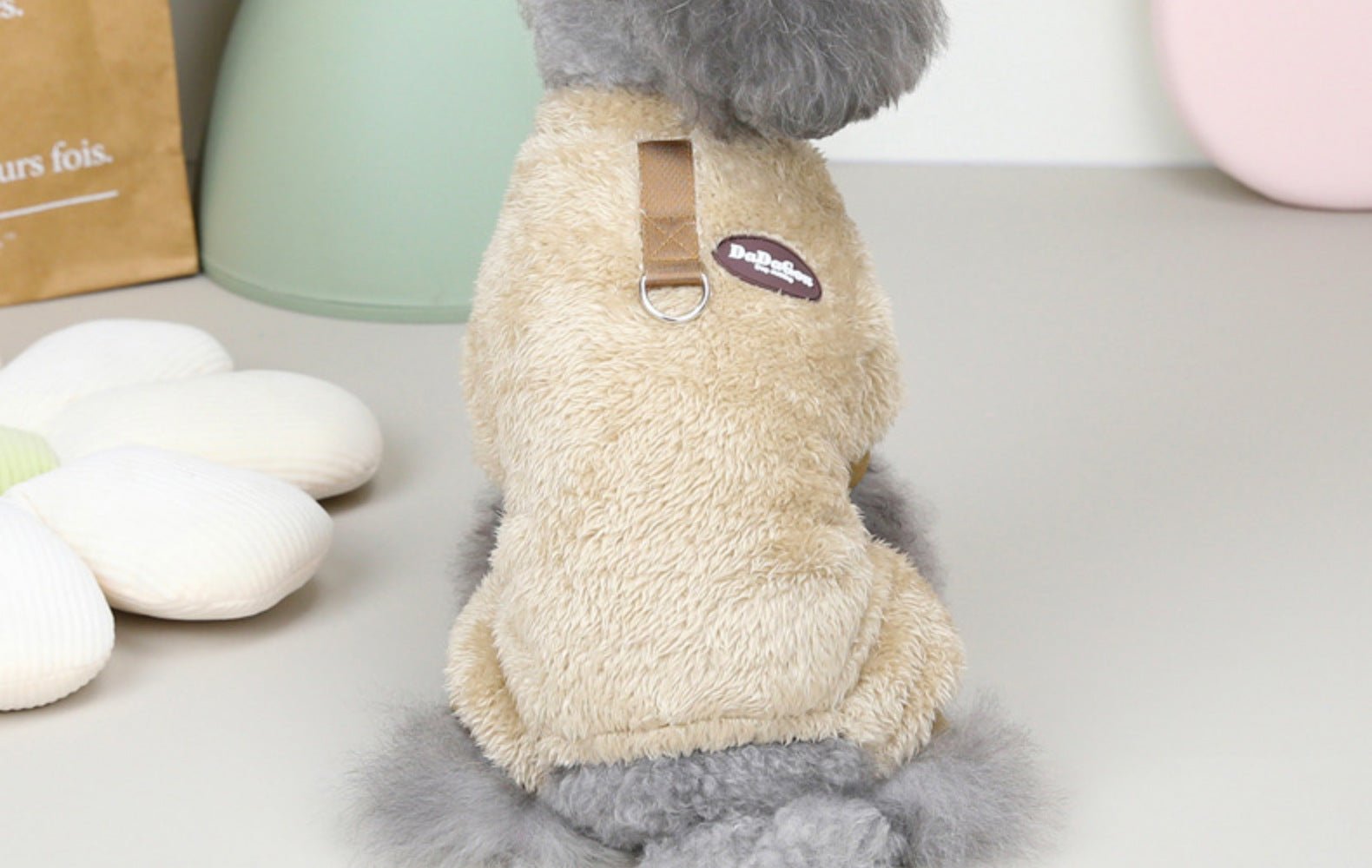 Suéter de lã para petz – macio, quente e pronto para coleira para cães e gatos pequenos