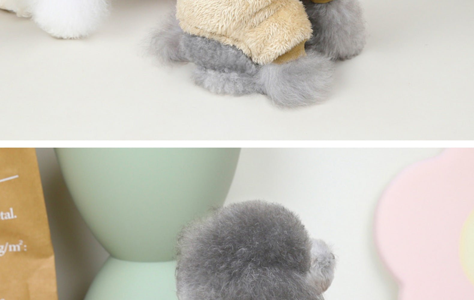 Suéter de lã para petz – macio, quente e pronto para coleira para cães e gatos pequenos