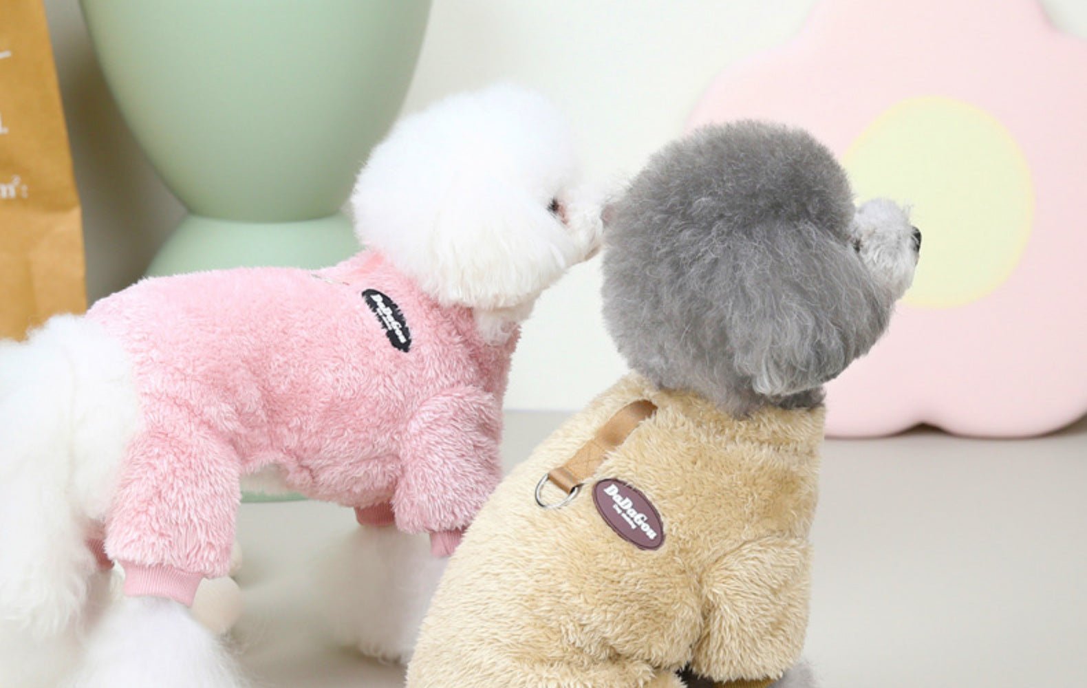 Suéter de lã para petz – macio, quente e pronto para coleira para cães e gatos pequenos