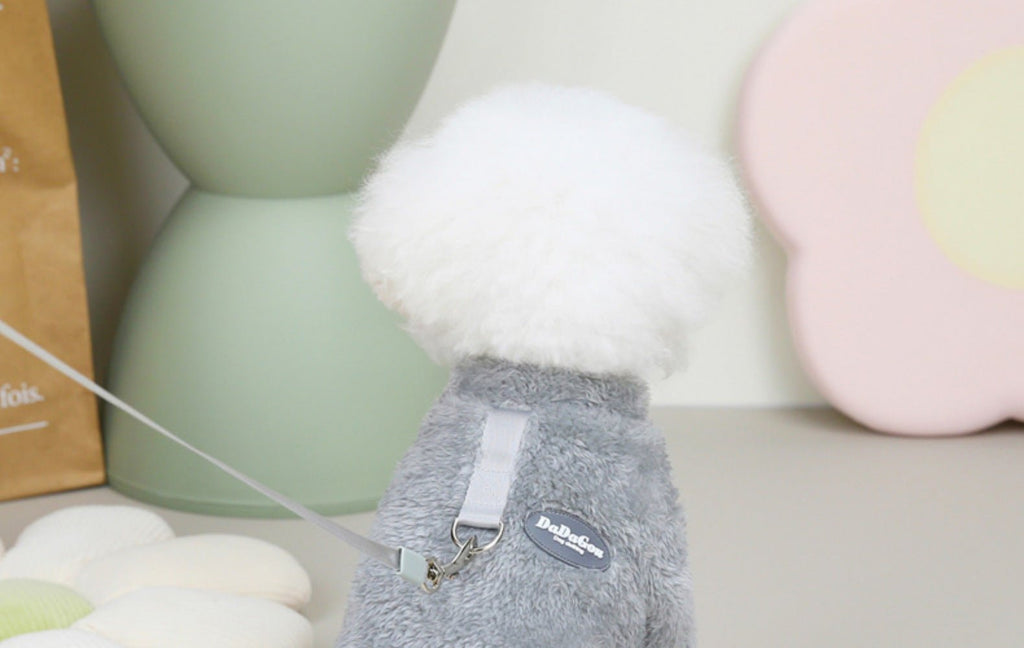 Suéter de lã para petz – macio, quente e pronto para coleira para cães e gatos pequenos